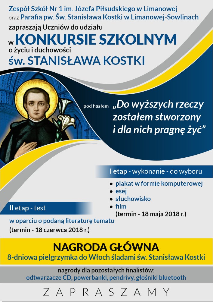 Konkurs o Życiu i Duchowości św. Stanisława Kostki
