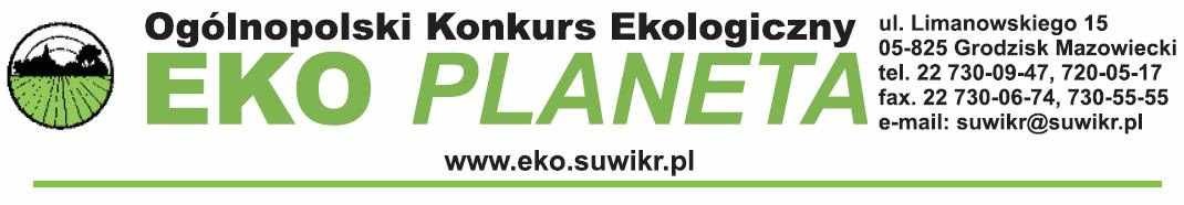 XVII Edycja Ogólnopolskiego Konkursu Ekologicznego