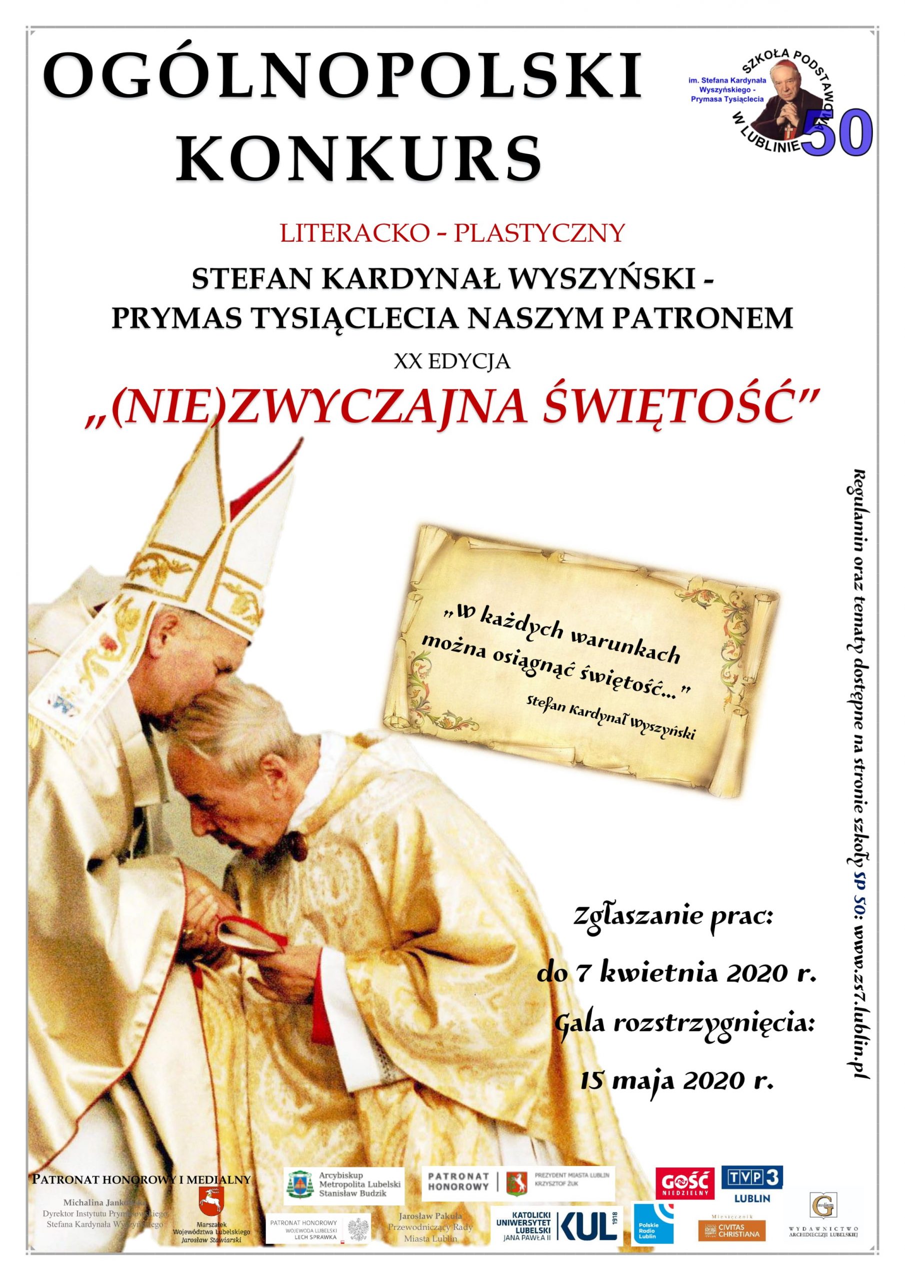 Ogólnopolski Konkurs Literacko-Plastyczny o Stefanie Kardynale Wyszyńskim