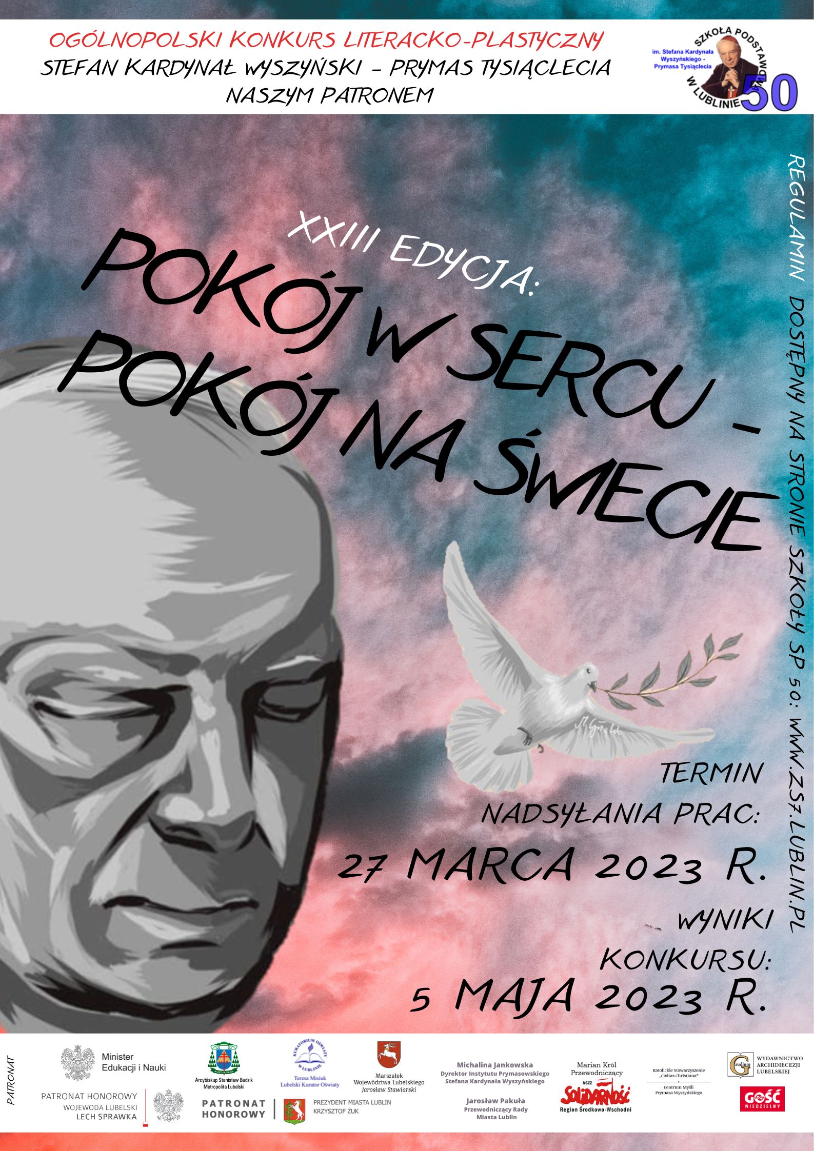Pokój w sercu, pokój na świecie – XXIII edycja konkursu literacko – plastycznego