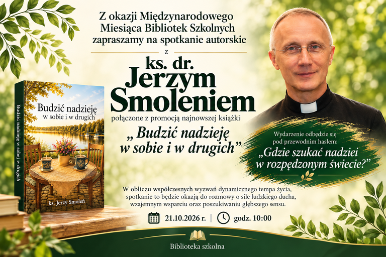 Gdzie szukać nadziei w rozpędzonym świecie? – spotkanie autorskie z ks. dr. Jerzym Smoleniem