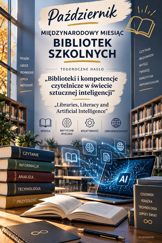 Międzynarodowy Miesiąc Bibliotek Szkolnych 2026 – biblioteka w świecie sztucznej inteligencji